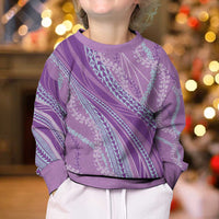 Polynesian Puakeniken Pikake Twisted Lei Kid Ugly Christmas Sweater Amethys - Polynesian Pride