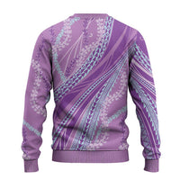 Polynesian Puakeniken Pikake Twisted Lei Ugly Christmas Sweater Amethys - Polynesian Pride