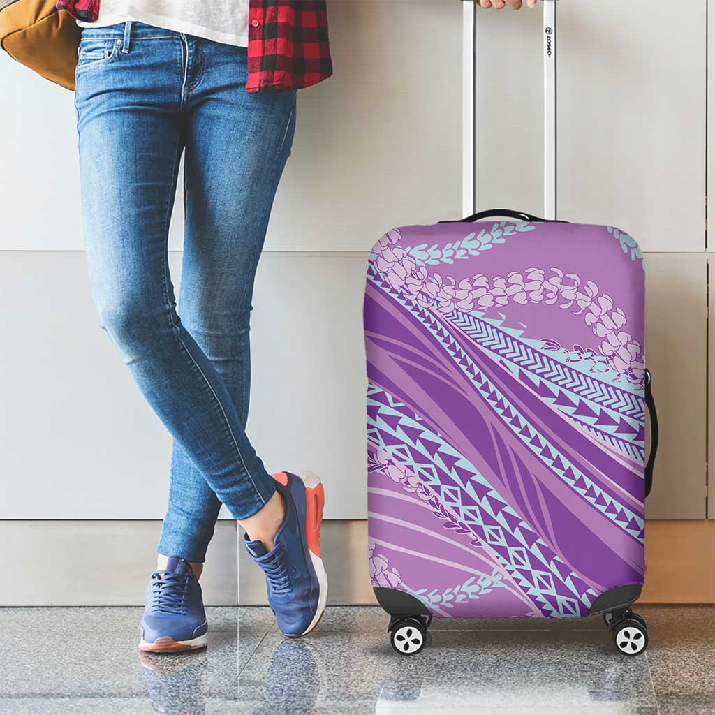 Polynesian Puakeniken Pikake Twisted Lei Luggage Cover Amethys - Polynesian Pride
