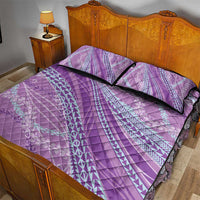 Polynesian Puakeniken Pikake Twisted Lei Quilt Bed Set Amethys - Polynesian Pride
