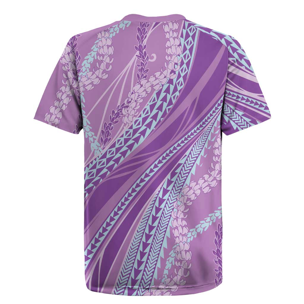 Polynesian Puakeniken Pikake Twisted Lei Rugby Jersey Amethys - Polynesian Pride