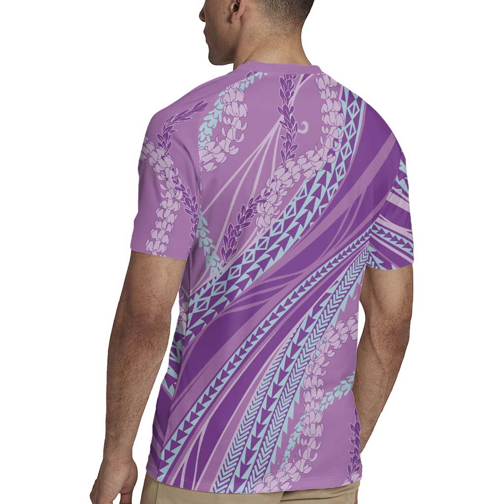 Polynesian Puakeniken Pikake Twisted Lei Rugby Jersey Amethys - Polynesian Pride