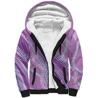 Polynesian Puakeniken Pikake Twisted Lei Sherpa Hoodie Amethys LT7 Unisex Amethys - Polynesian Pride