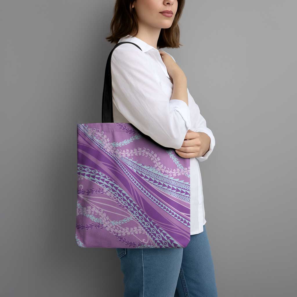 Polynesian Puakeniken Pikake Twisted Lei Tote Bag Amethys - Polynesian Pride