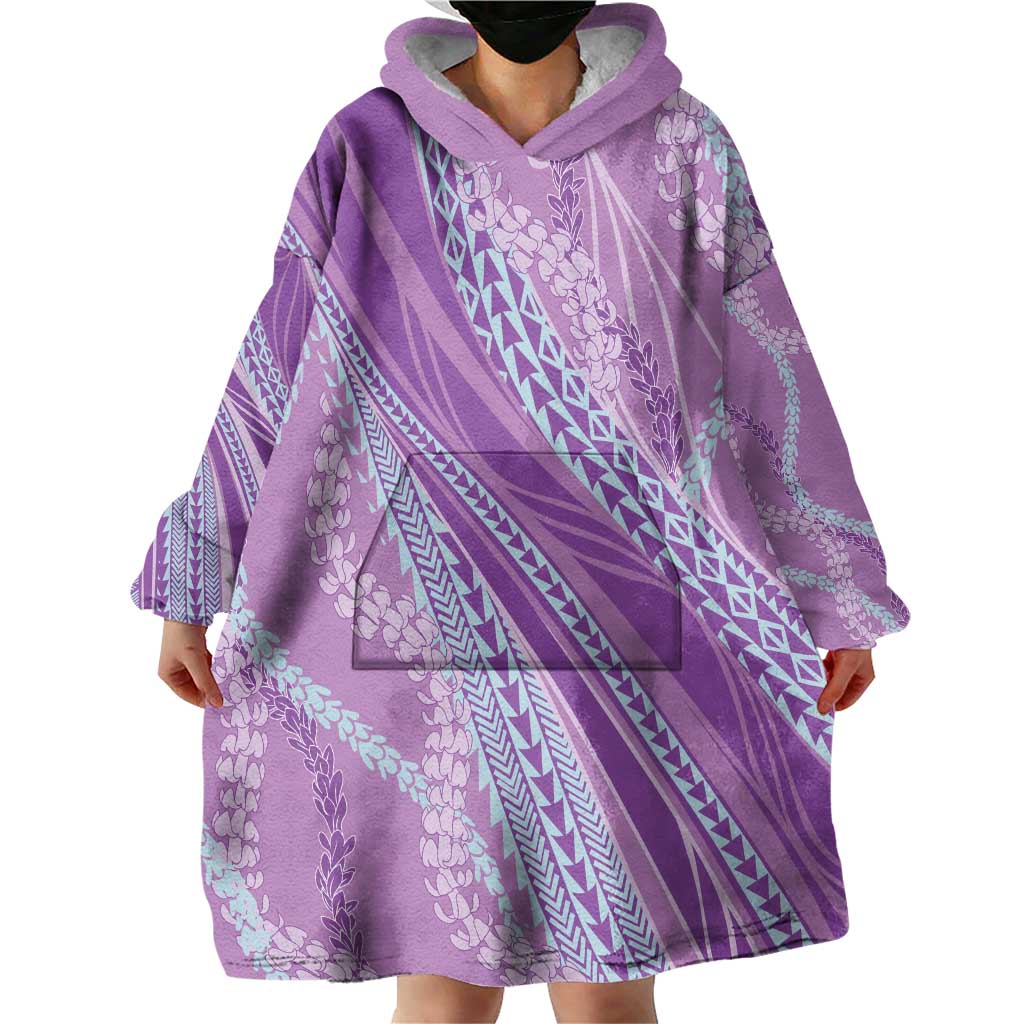 Polynesian Puakeniken Pikake Twisted Lei Wearable Blanket Hoodie Amethys LT7 - Polynesian Pride