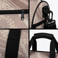 Polynesian Puakeniken Pikake Twisted Lei Duffle Bag Beige LT7 - Polynesian Pride