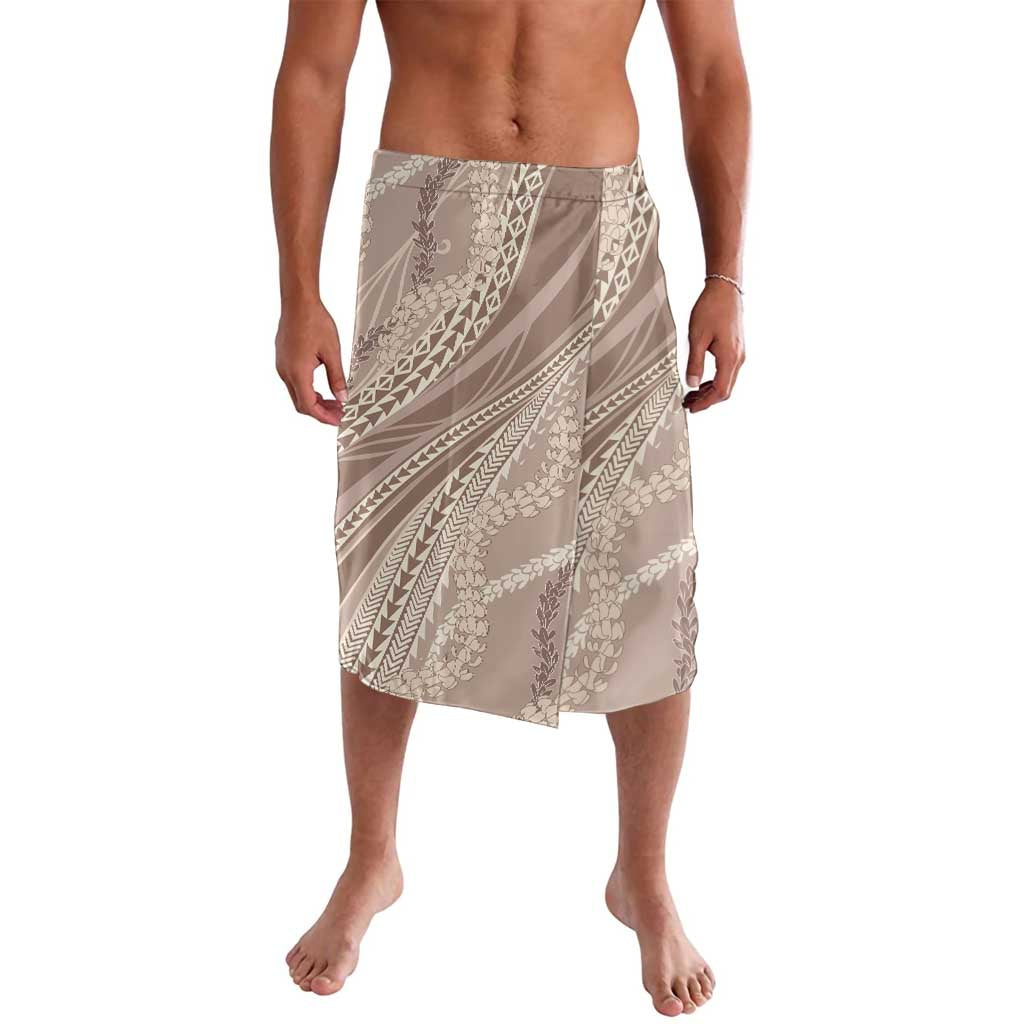Polynesian Puakeniken Pikake Twisted Lei Lavalava Beige - Polynesian Pride