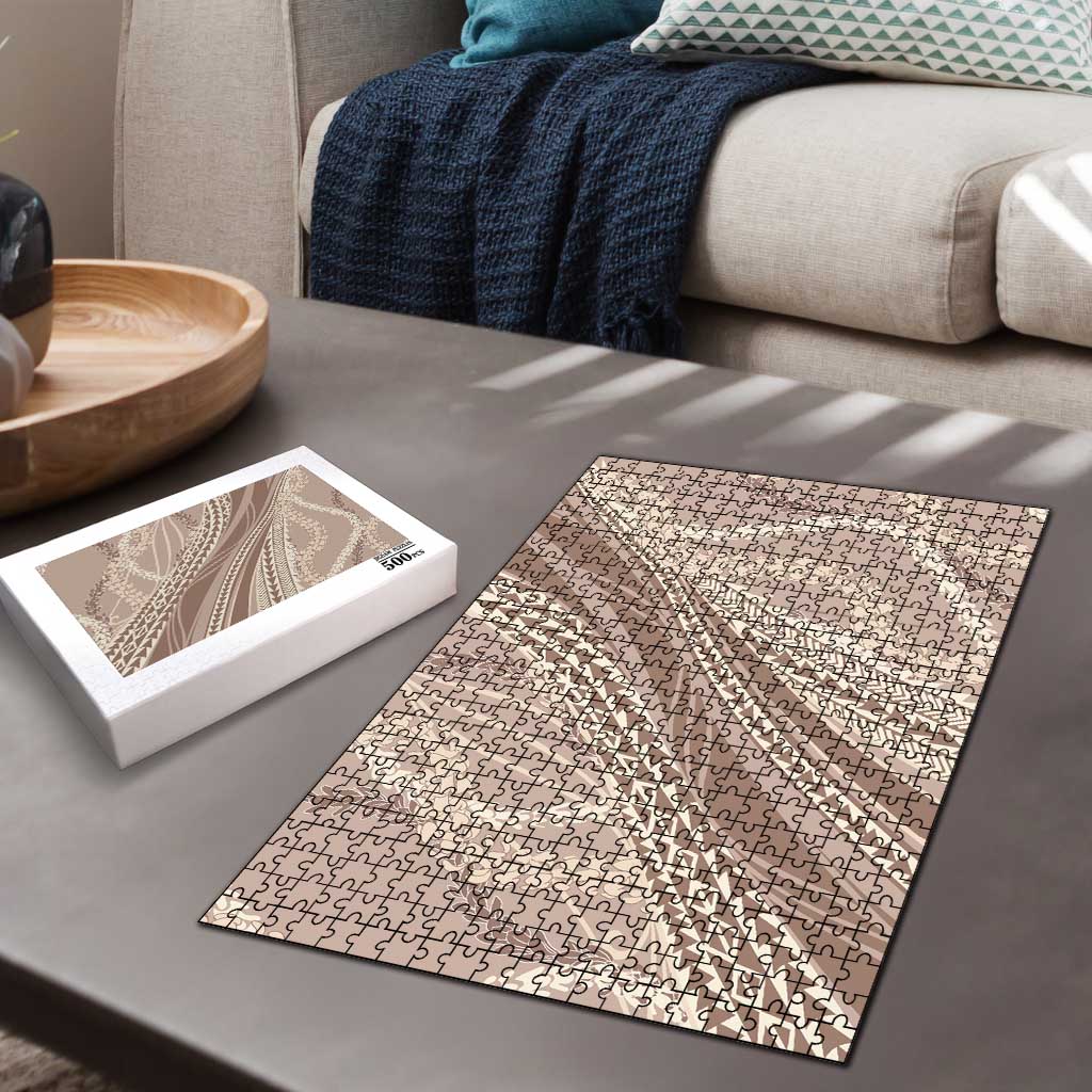 Polynesian Puakeniken Pikake Twisted Lei Puzzle Beige - Polynesian Pride