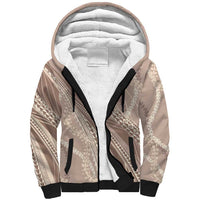 Polynesian Puakeniken Pikake Twisted Lei Sherpa Hoodie Beige LT7 Unisex Beige - Polynesian Pride