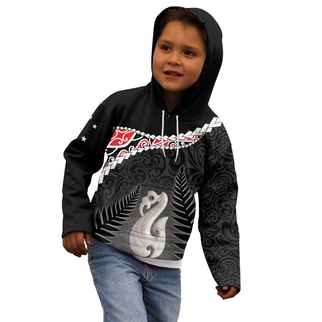 Personalised New Zealand Maori Kid Hoodie Manaia Mix Koru LT7 - Polynesian Pride