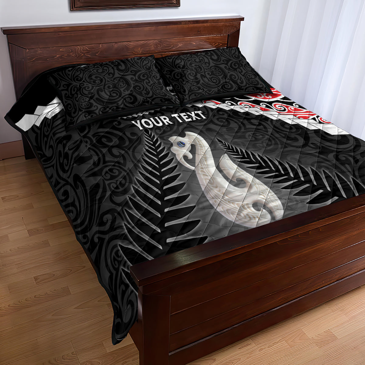 Personalised New Zealand Maori Quilt Bed Set Manaia Mix Koru LT7 - Polynesian Pride
