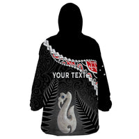 Personalised New Zealand Maori Wearable Blanket Hoodie Manaia Mix Koru LT7 - Polynesian Pride