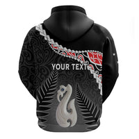 Personalised New Zealand Maori Zip Hoodie Manaia Mix Koru LT7 - Polynesian Pride