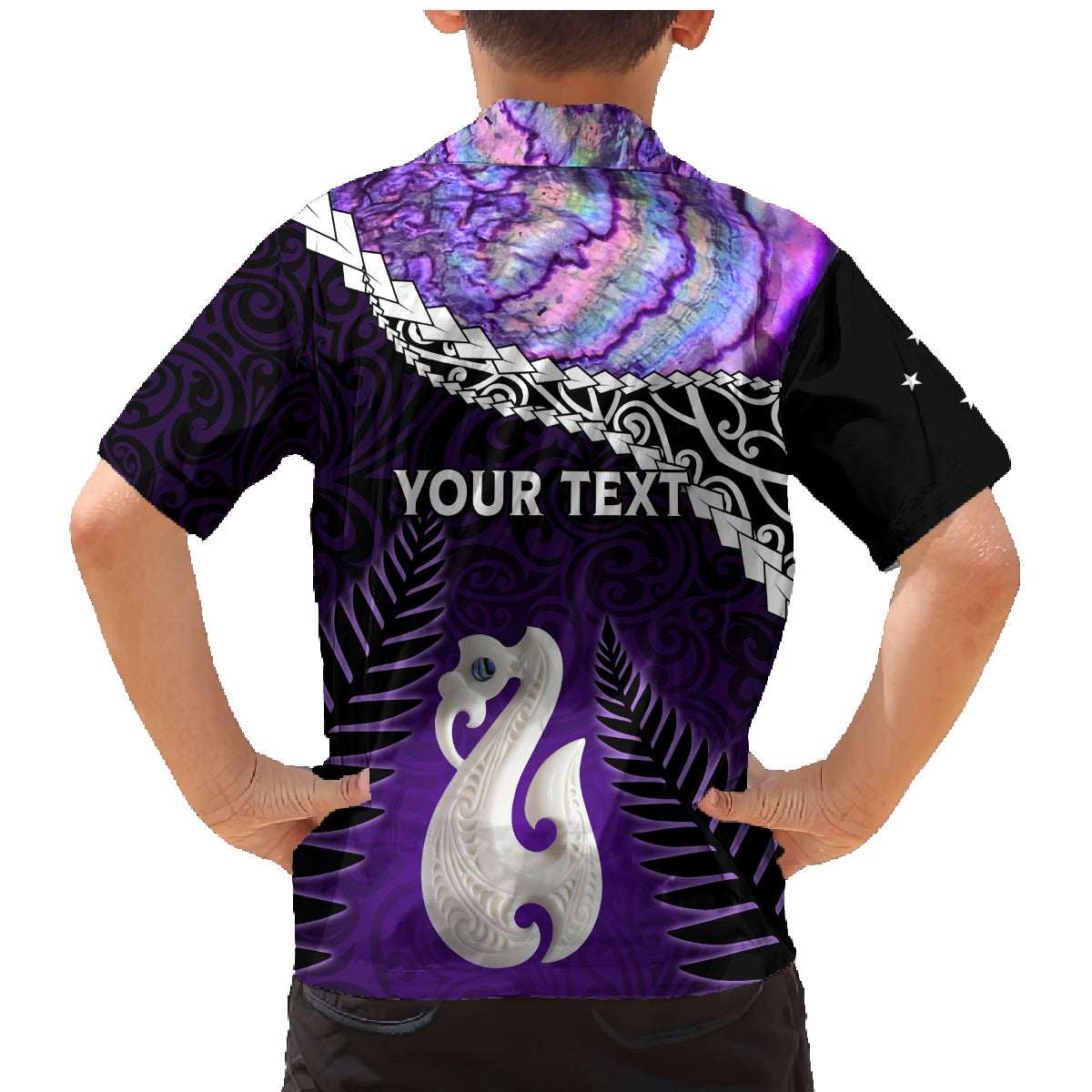 Personalised New Zealand Maori Family Matching Mermaid Dress and Hawaiian Shirt Manaia Paua Shell Purple LT7 - Polynesian Pride