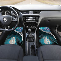 Personalised New Zealand Maori Car Mats Manaia Paua Shell Turquoise LT7 - Polynesian Pride