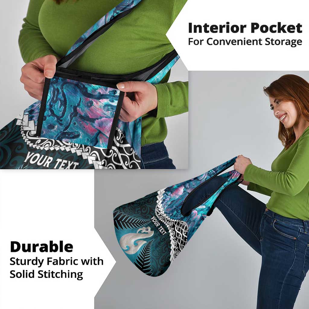 Personalised New Zealand Maori Grocery Bag Manaia Paua Shell Turquoise