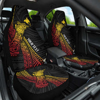 Personalized Papua New Guinea Car Seat Cover Kundu Drum Carving Motifs
