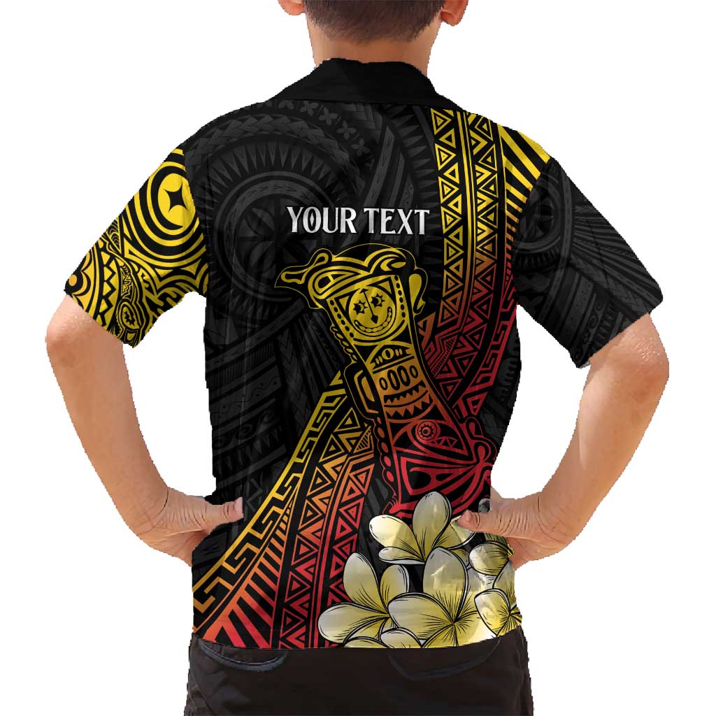 Personalized Papua New Guinea Family Matching Tank Maxi Dress and Hawaiian Shirt Kundu Drum Carving Motifs