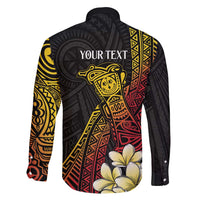 Personalized Papua New Guinea Family Matching Tank Maxi Dress and Hawaiian Shirt Kundu Drum Carving Motifs