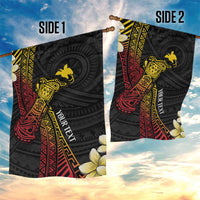 Personalized Papua New Guinea Garden Flag Kundu Drum Carving Motifs