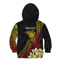 Personalized Papua New Guinea Kid Hoodie Kundu Drum Carving Motifs LT7 - Polynesian Pride
