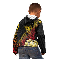 Personalized Papua New Guinea Kid Hoodie Kundu Drum Carving Motifs LT7 - Polynesian Pride