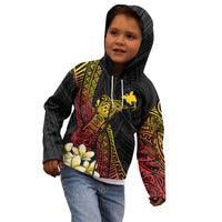 Personalized Papua New Guinea Kid Hoodie Kundu Drum Carving Motifs LT7 - Polynesian Pride