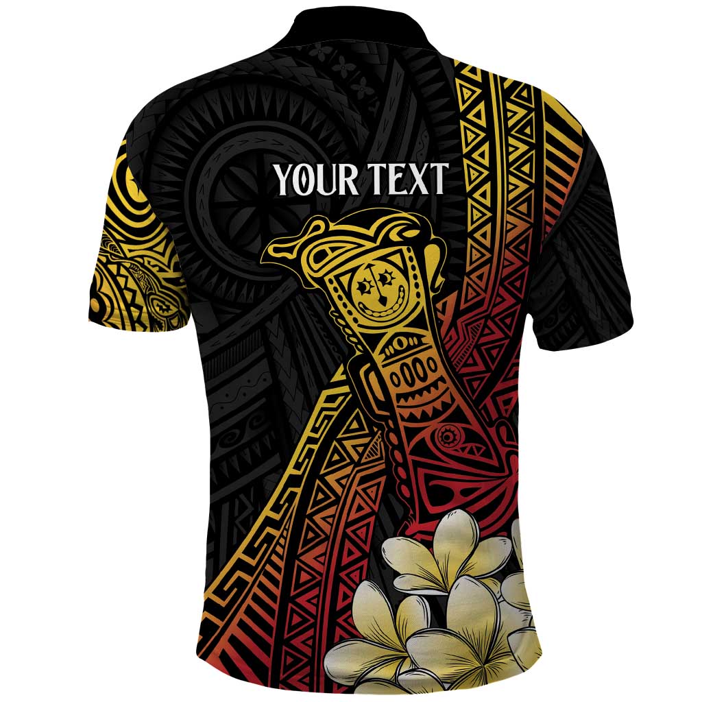 Personalized Papua New Guinea Polo Shirt Kundu Drum Carving Motifs