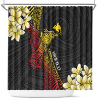 Personalized Papua New Guinea Shower Curtain Kundu Drum Carving Motifs