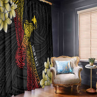 Personalized Papua New Guinea Window Curtain Kundu Drum Carving Motifs