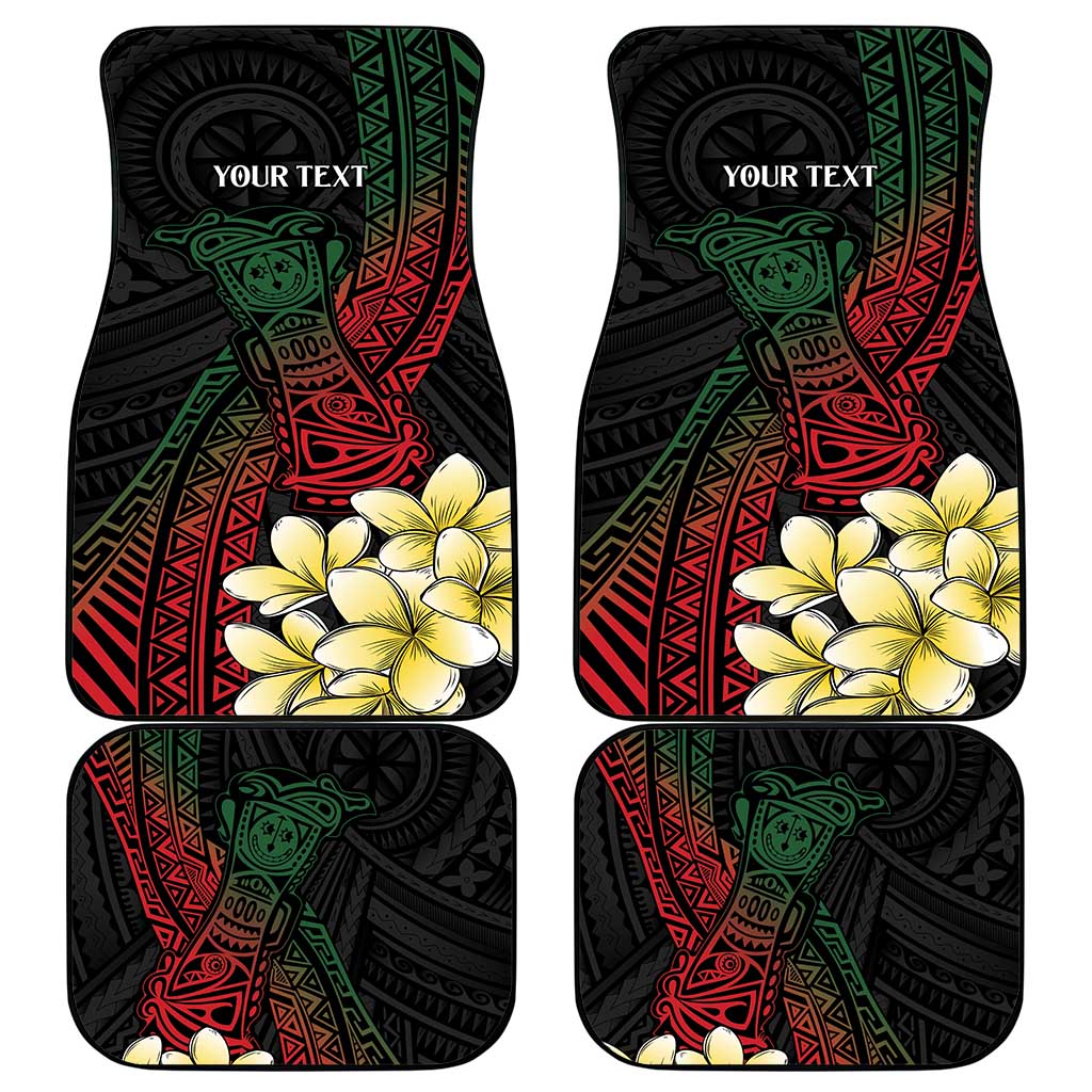 Personalized Papua New Guinea Car Mats Kundu Drum Motifs - Sepik Colors