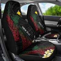 Personalized Papua New Guinea Car Seat Cover Kundu Drum Motifs - Sepik Colors