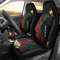 Personalized Papua New Guinea Car Seat Cover Kundu Drum Motifs - Sepik Colors