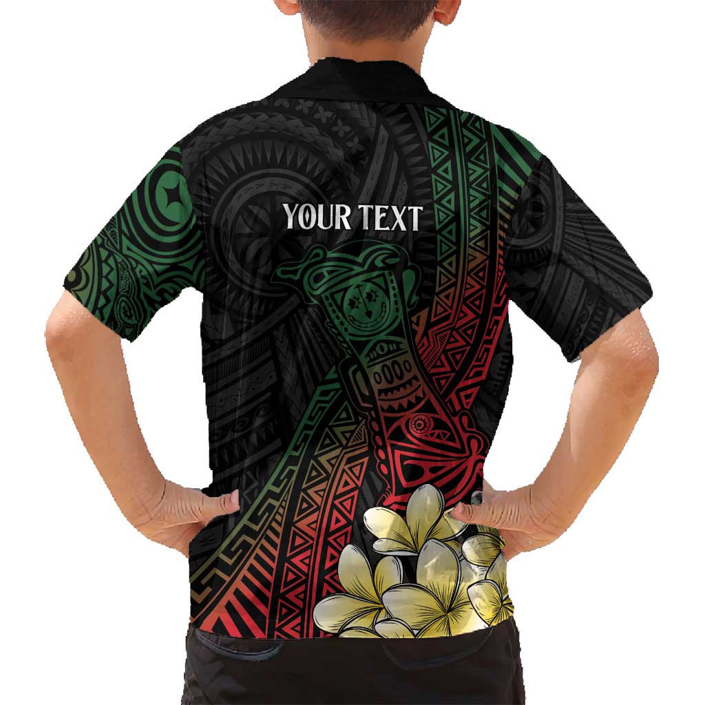 Personalized Papua New Guinea Family Matching Long Sleeve Bodycon Dress and Hawaiian Shirt Kundu Drum Motifs - Sepik Colors