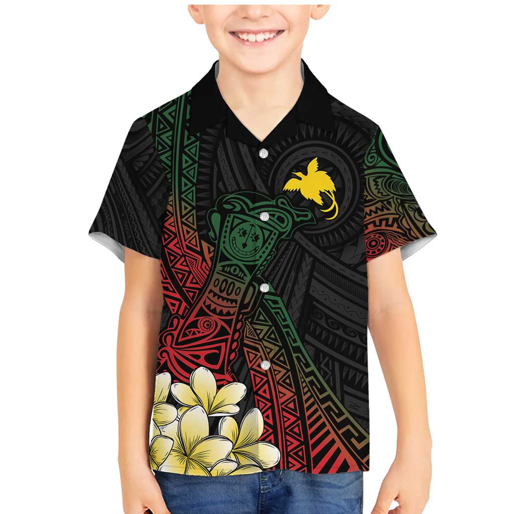 Personalized Papua New Guinea Family Matching Mermaid Dress and Hawaiian Shirt Kundu Drum Motifs - Sepik Colors