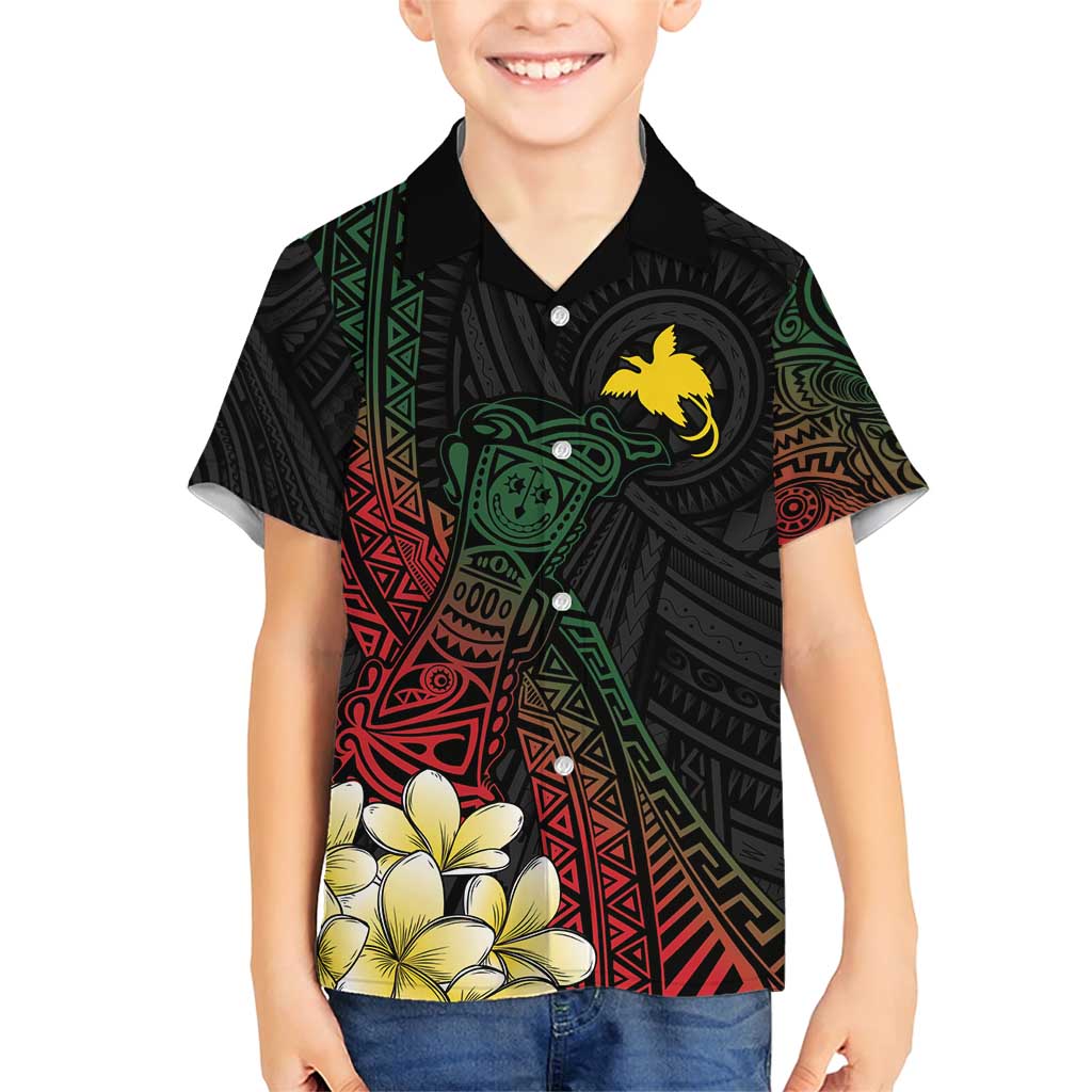 Personalized Papua New Guinea Family Matching Short Sleeve Bodycon Dress and Hawaiian Shirt Kundu Drum Motifs - Sepik Colors