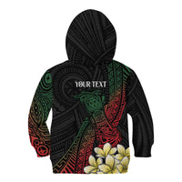 Personalized Papua New Guinea Kid Hoodie Kundu Drum Motifs - Sepik Colors LT7 - Polynesian Pride