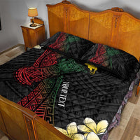 Personalized Papua New Guinea Quilt Bed Set Kundu Drum Motifs - Sepik Colors