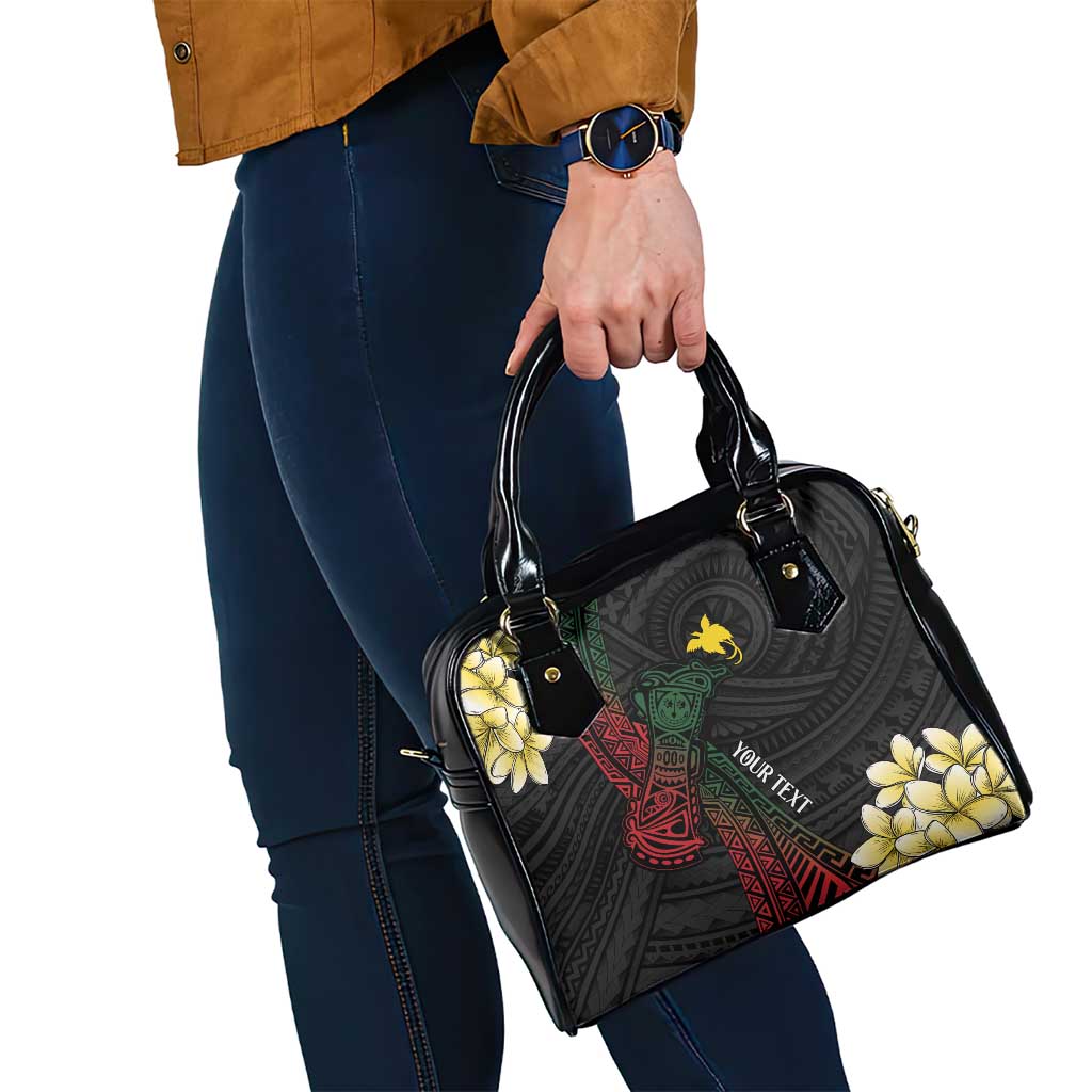 Personalized Papua New Guinea Shoulder Handbag Kundu Drum Motifs - Sepik Colors