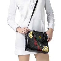 Personalized Papua New Guinea Shoulder Handbag Kundu Drum Motifs - Sepik Colors