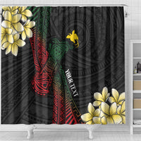Personalized Papua New Guinea Shower Curtain Kundu Drum Motifs - Sepik Colors