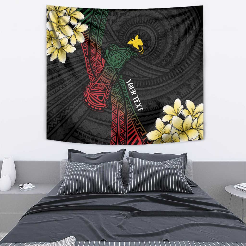 Personalized Papua New Guinea Tapestry Kundu Drum Motifs - Sepik Colors LT7 - Polynesian Pride