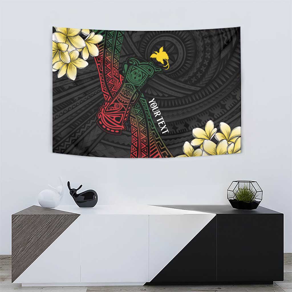 Personalized Papua New Guinea Tapestry Kundu Drum Motifs - Sepik Colors LT7 - Polynesian Pride
