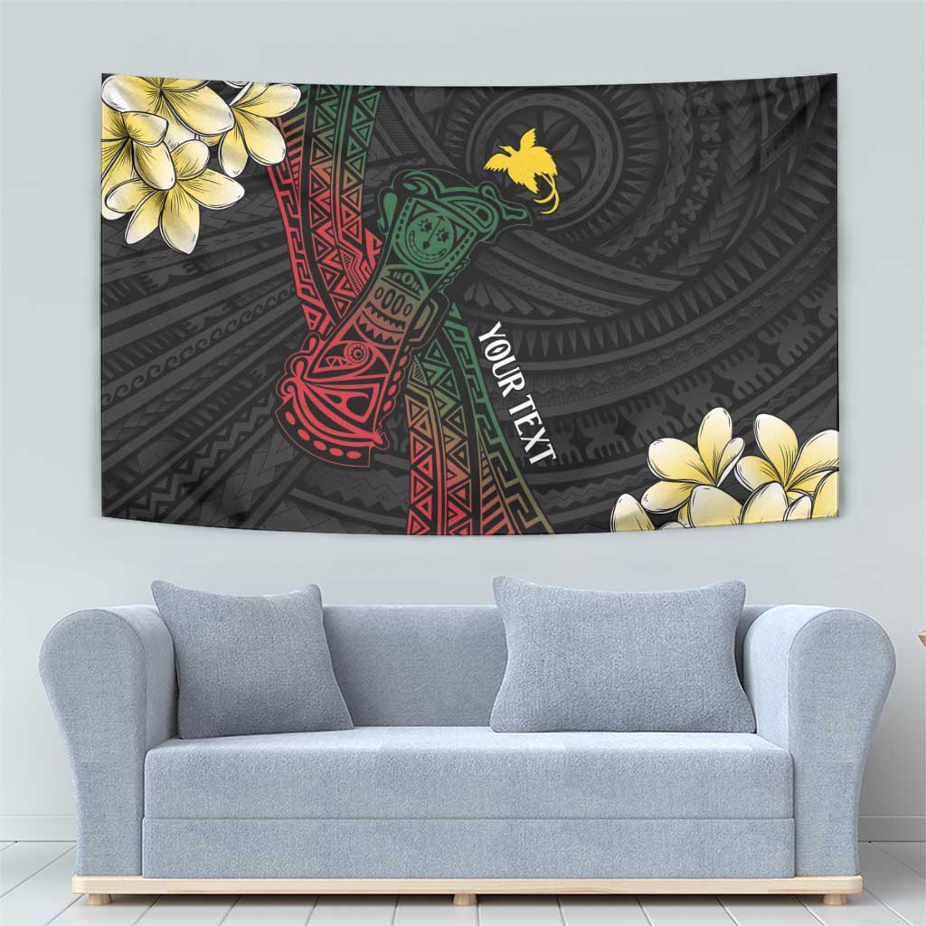 Personalized Papua New Guinea Tapestry Kundu Drum Motifs - Sepik Colors LT7 - Polynesian Pride