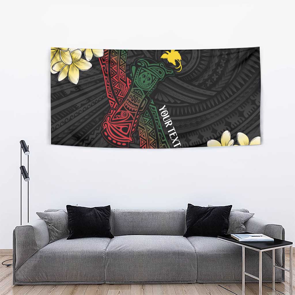 Personalized Papua New Guinea Tapestry Kundu Drum Motifs - Sepik Colors LT7 - Polynesian Pride