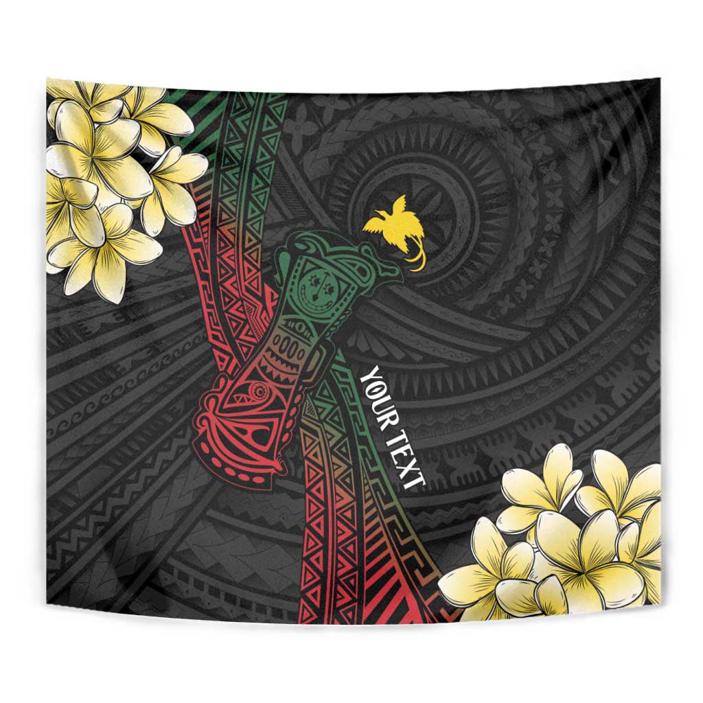 Personalized Papua New Guinea Tapestry Kundu Drum Motifs - Sepik Colors LT7 - Polynesian Pride