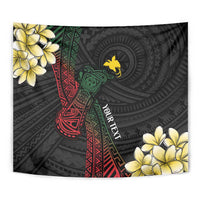Personalized Papua New Guinea Tapestry Kundu Drum Motifs - Sepik Colors LT7 - Polynesian Pride