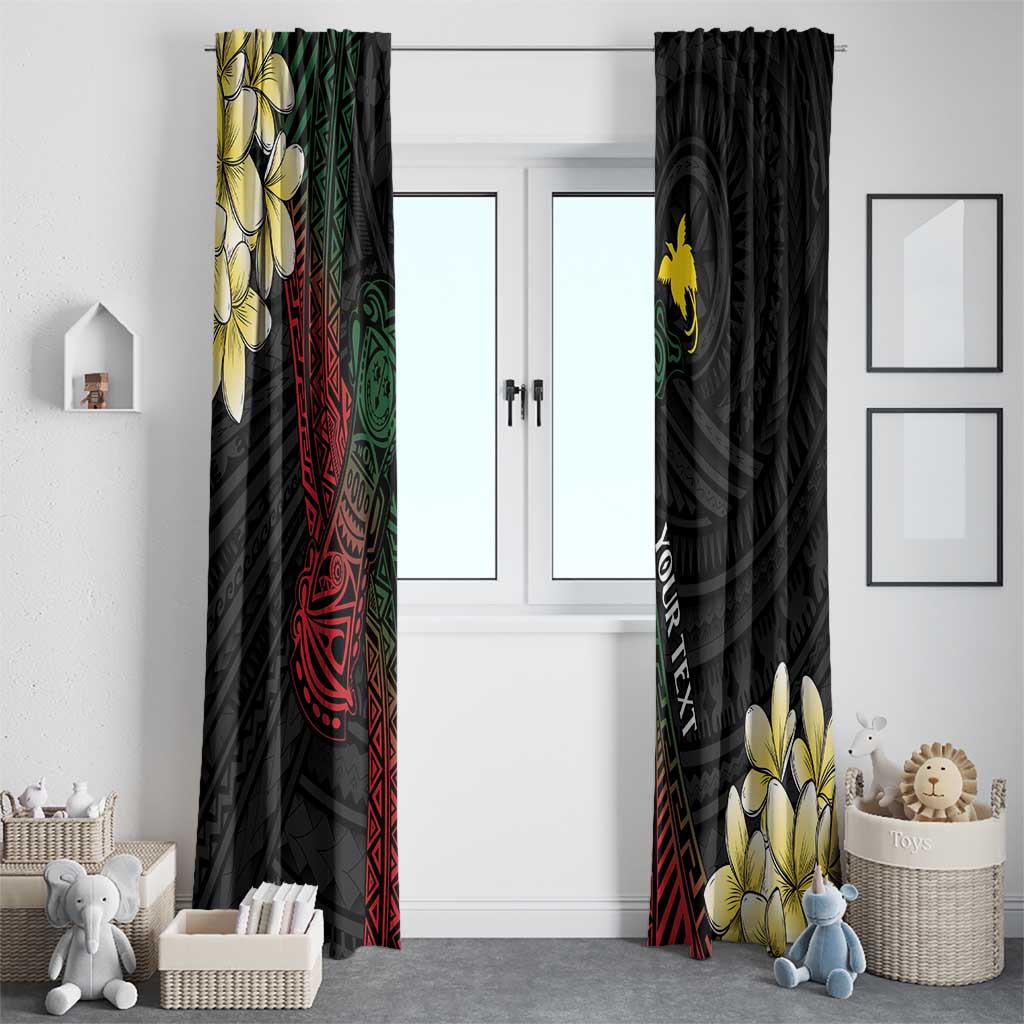 Personalized Papua New Guinea Window Curtain Kundu Drum Motifs - Sepik Colors