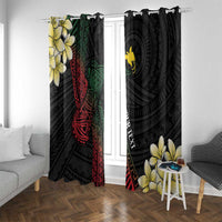 Personalized Papua New Guinea Window Curtain Kundu Drum Motifs - Sepik Colors