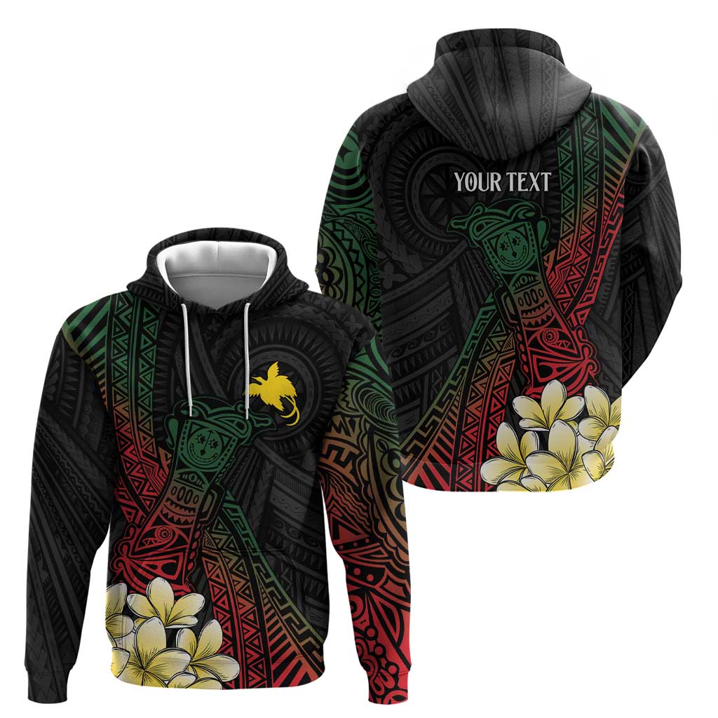 Personalized Papua New Guinea Zip Hoodie Kundu Drum Motifs - Sepik Colors